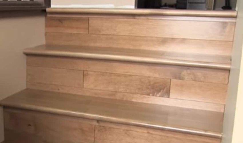 Vinyl flooring on stairs