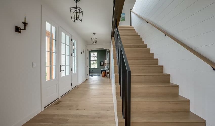 Vinyl flooring on stairs